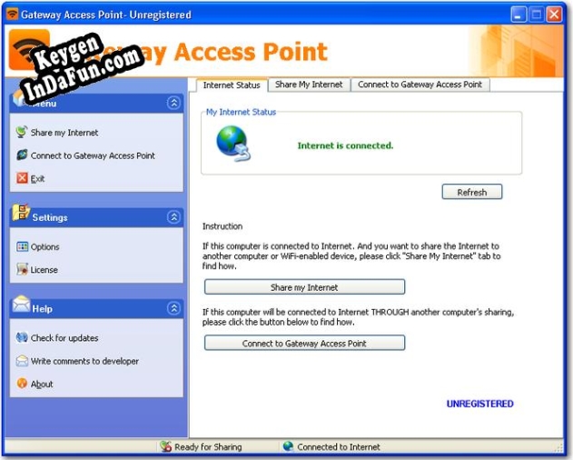 Activation key for Gateway Access Point