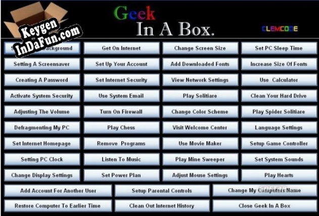 Geek In A Box - Vista key generator