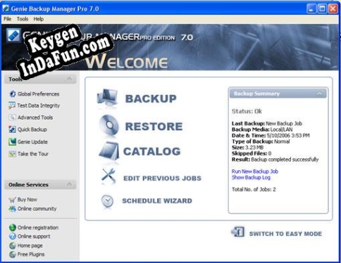 Key generator for Genie Backup Manager Professional