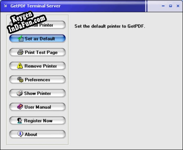 Free key for GetPDF Terminal Server