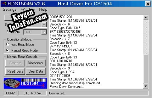 Free key for HDS1504 Software For Symbol CS1504