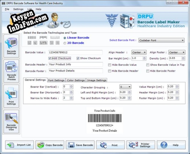 Healthcare Industry Barcode Maker Key generator