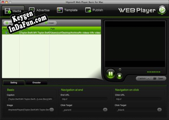 Higosoft Web Player Basic activation key