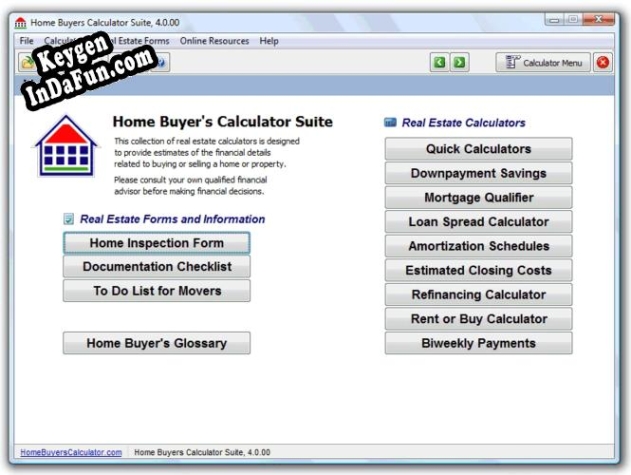 Key generator (keygen) Home Buyers Calculator Suite