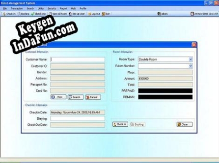 Key generator for Hotel Booking Software