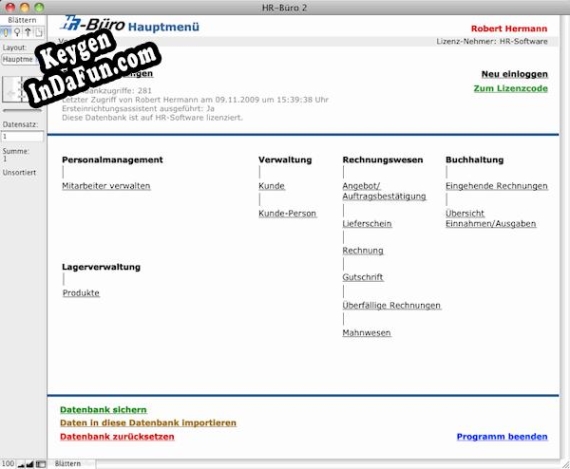 HR-BÃ¼ro 2 key generator