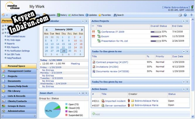 Key for IBN Web Project Management Software