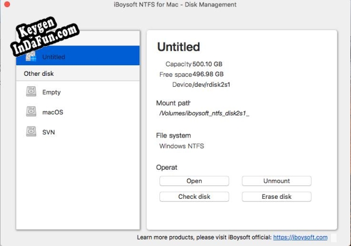 iBoysoft NTFS for Mac Key generator