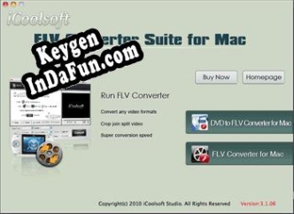 Activation key for iCoolsoft FLV Converter Suite for Mac