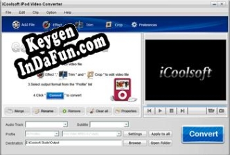 iCoolsoft iPod Video Converter key free