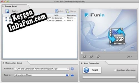 iFunia 3GP Converter for Mac activation key