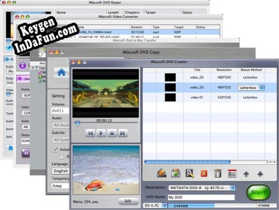 Key generator for iMacsoft Mac DVD Toolkit