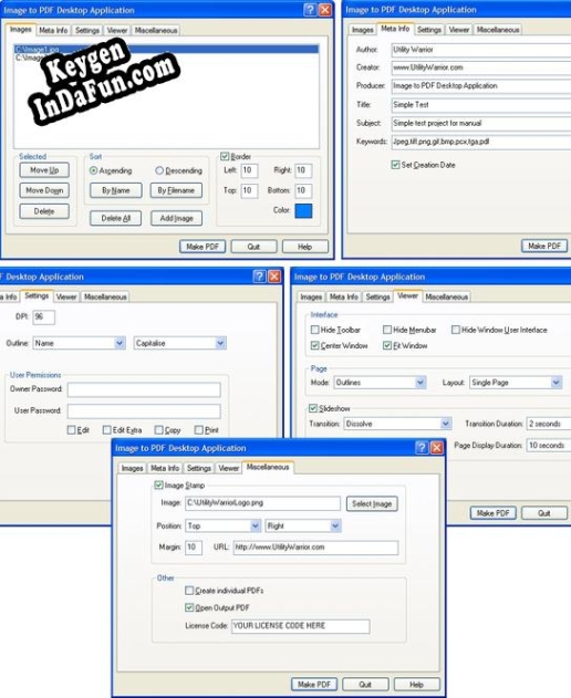 Image to PDF Desktop Application Key generator