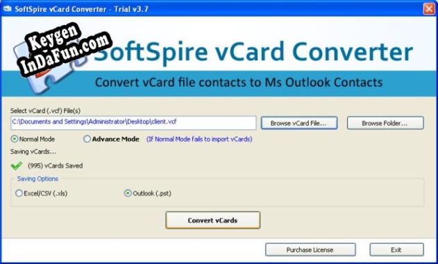 Import Multiple vCards to Outlook 2010 key generator