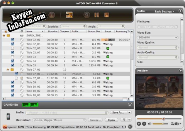 ImTOO DVD to MP4 Converter for Mac serial number generator