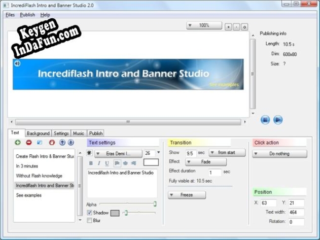 IncrediFlash Intro and Banner Studio Key generator
