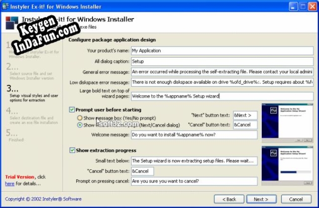 Key generator for Instyler Ex-it! for Windows Installer