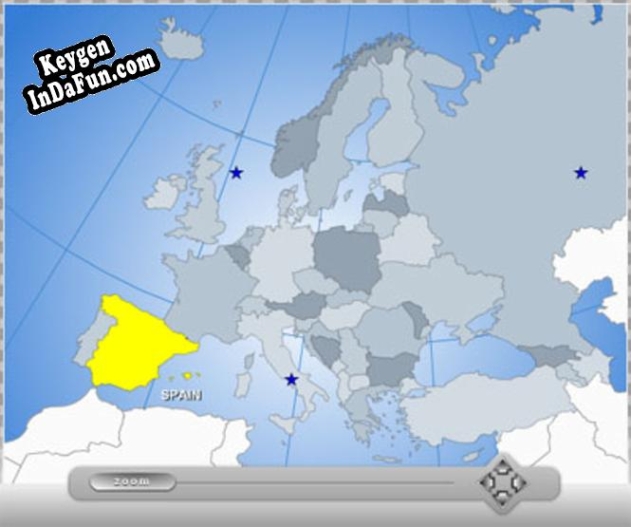 Interactive Flash Map of Europe key free