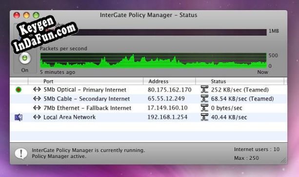 InterGate Policy Manager for Mac OS X serial number generator