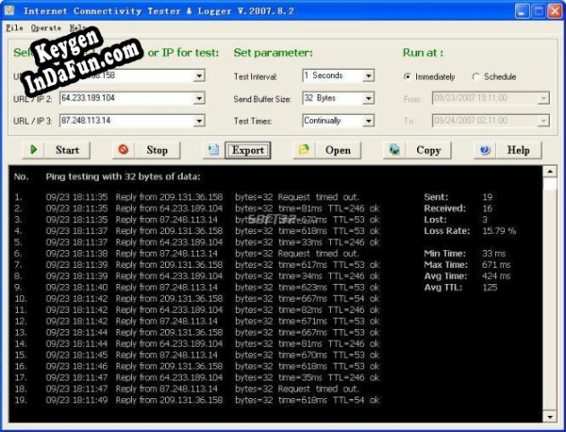 Internet Connectivity Tester and Logger key free