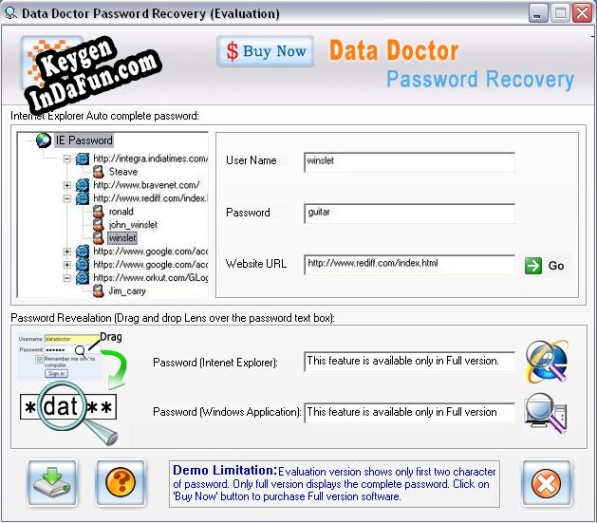 Activation key for Internet Explorer Password Revealer