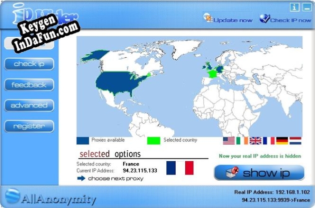 Free key for IP Hider