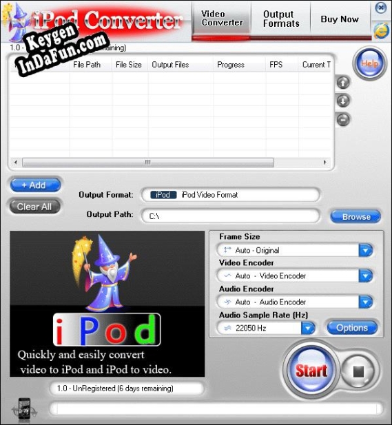 Registration key for the program iPod Converter