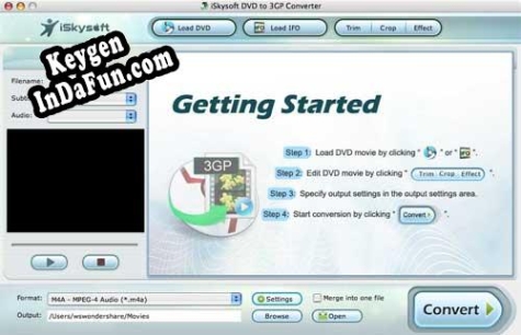 Key generator for iSkysoft DVD to 3GP Converter for Mac