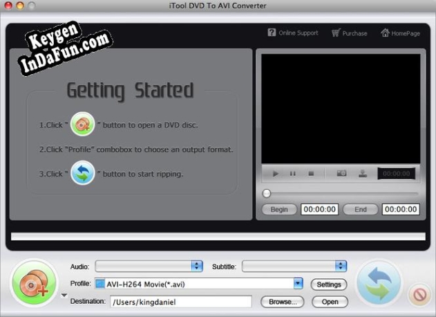 iTool DVD to AVI Converter for MAC Key generator