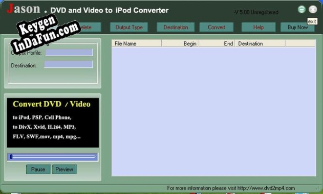 Jason DVD Video to Mac iPod Converter key generator