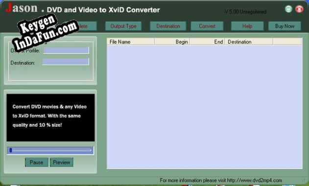 Key generator for Jason DVD Video to XviD Converter