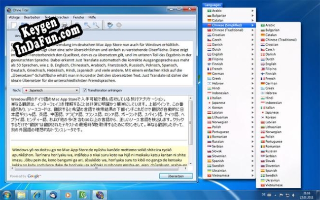Free key for Just Translate for Windows