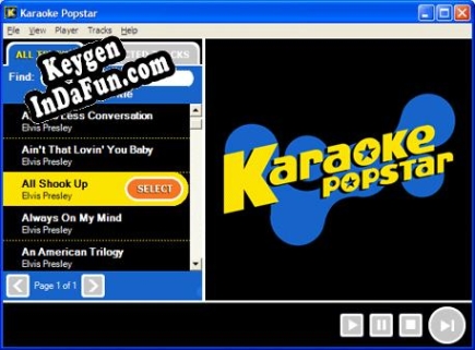Registration key for the program Karaoke Popstar