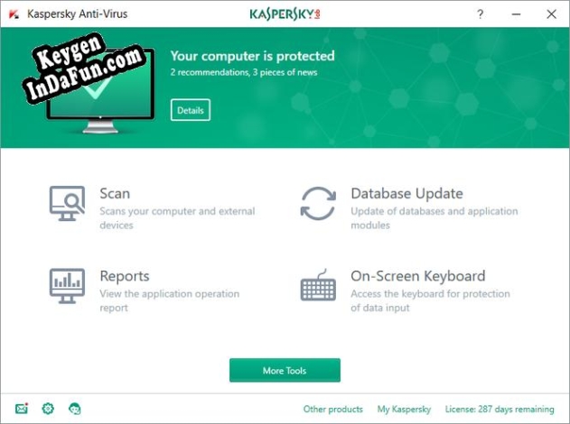 Registration key for the program Kaspersky Anti-Virus
