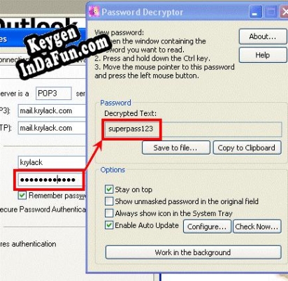 KRyLack Password Decryptor key generator