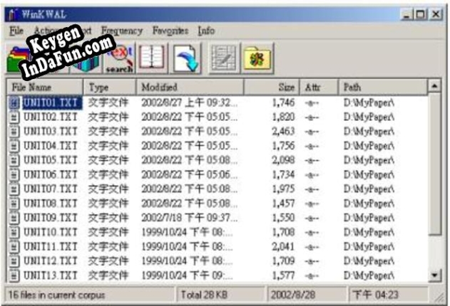 KWAL For Windows: A Concordance Tool serial number generator