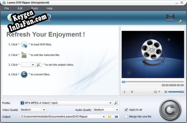 Leawo DVD to MPEG Converter key generator