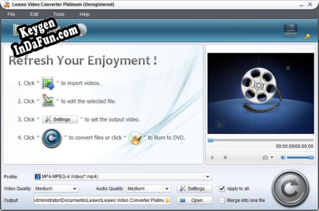 Free key for Leawo Easy Video Converter Suite
