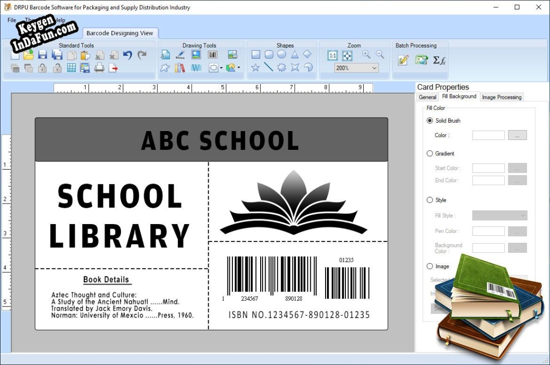 Key for Library Barcode Label Software