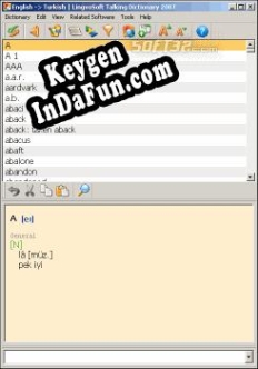 Registration key for the program LingvoSoft Dictionary 2009 English  Turkish