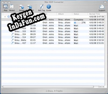 Registration key for the program MAC M4P Converter for iTunes