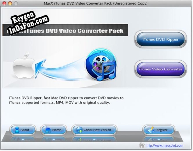 Key for MacX iTunes DVD Video Converter Pack