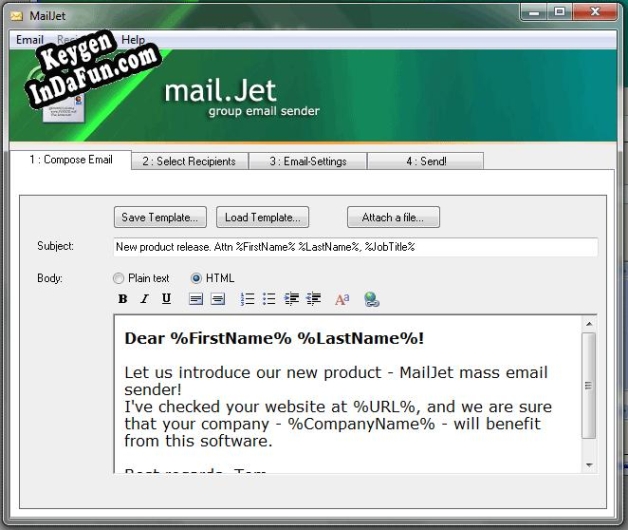 Free key for MailJet