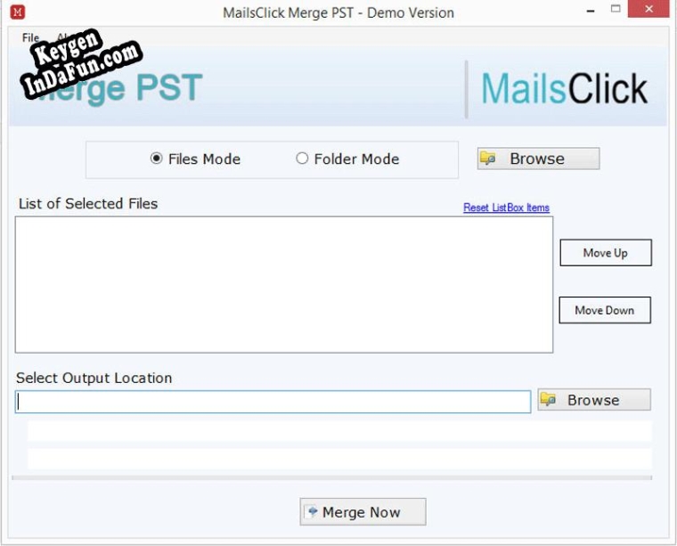 MailsClick Merge PST File serial number generator