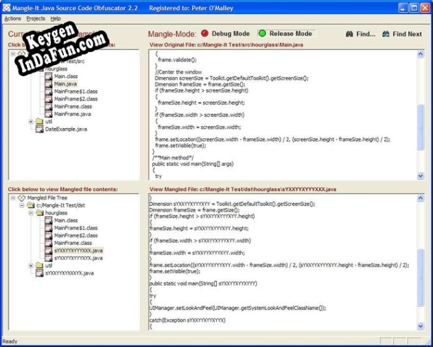 Registration key for the program Mangle-It Java Source Code Obfuscator
