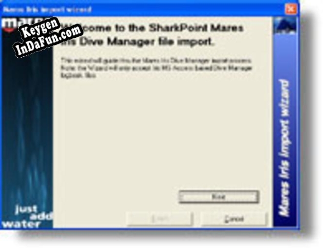 Key generator (keygen) Mares Manager logbook Import for SharkPoint for Windows
