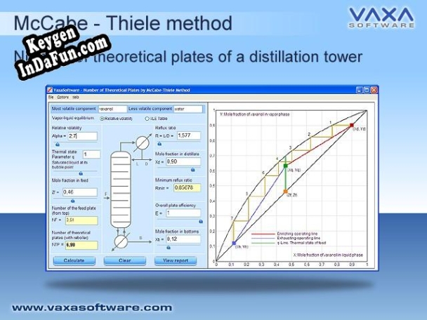 MCTH - McCabe Thiele Plates Calculator Key generator