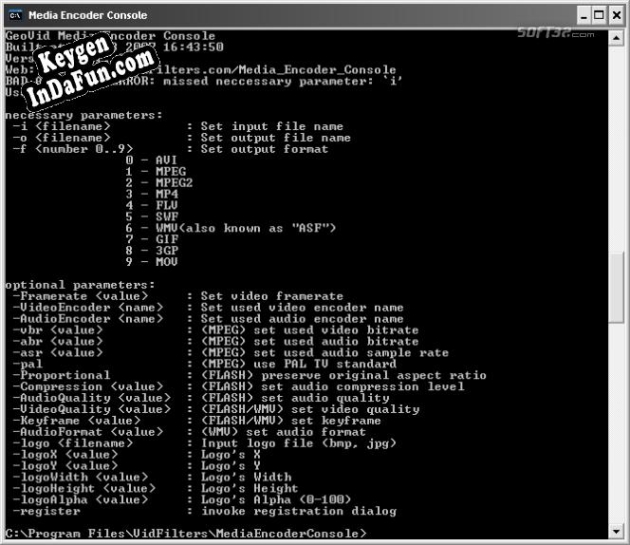 Activation key for Media Encoder Console