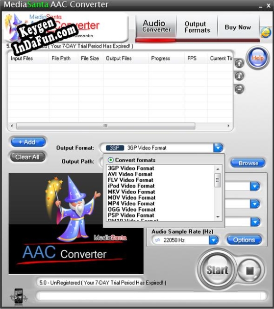 Key generator for MediaSanta AAC Converter