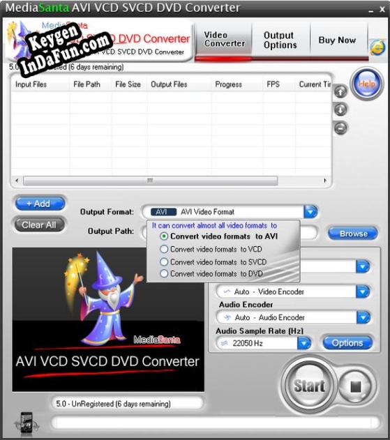 MediaSanta AVI VCD SVCD DVD Converter activation key